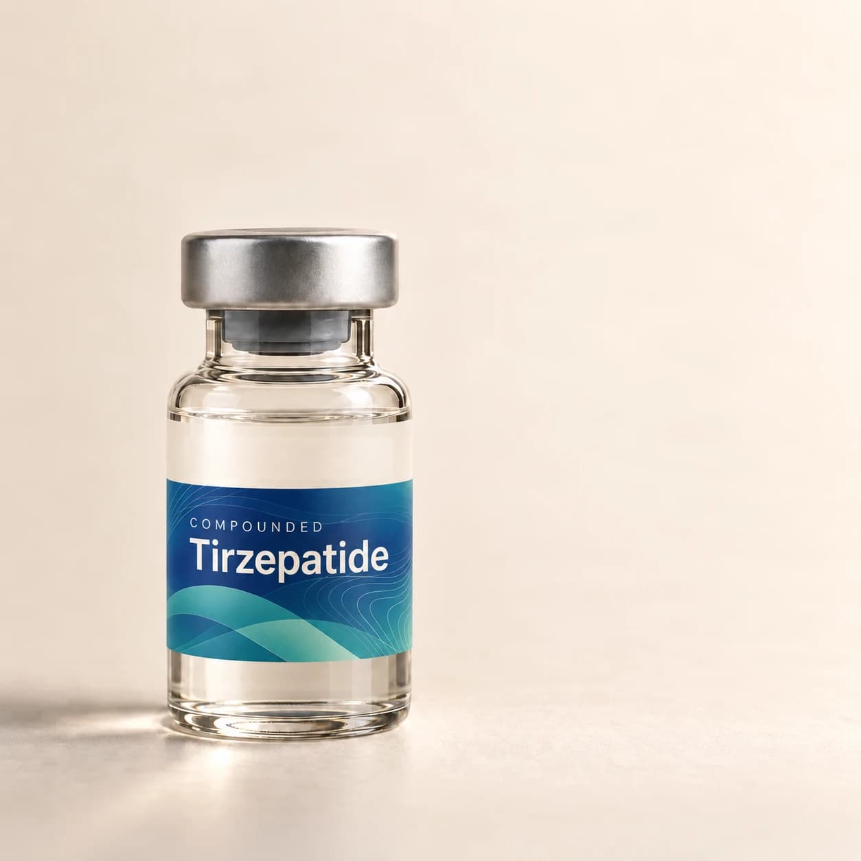 illustrative vial labeled compounded tirzepatide