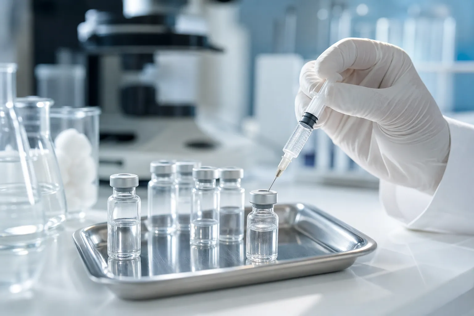 Peptide medicine laboratory image for BPC-157 and Metformin Interaction: What Patients and Clinicians Need to Know