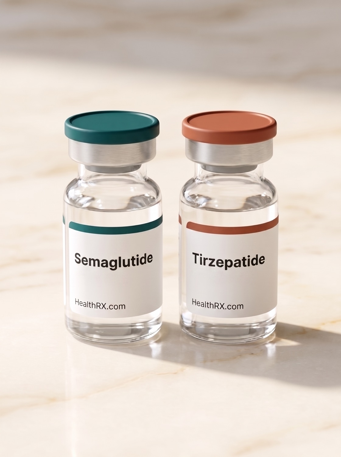 Compounded semaglutide and tirzepatide vials